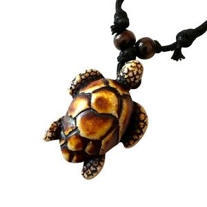 ⭐️ 5 for $25 Sea Turtle Necklace Nautical Style Imitation Yak Bone Wax Cord
